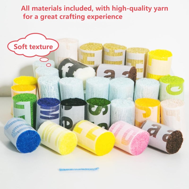 YP Handmade Pillowcase Pineapple Guitarist Latch Hook Kit - 18x18 Inch DIY Craft for Adults & Kids, Beginner-Friendly Design for Throw Pillows & Gifts - Image 3